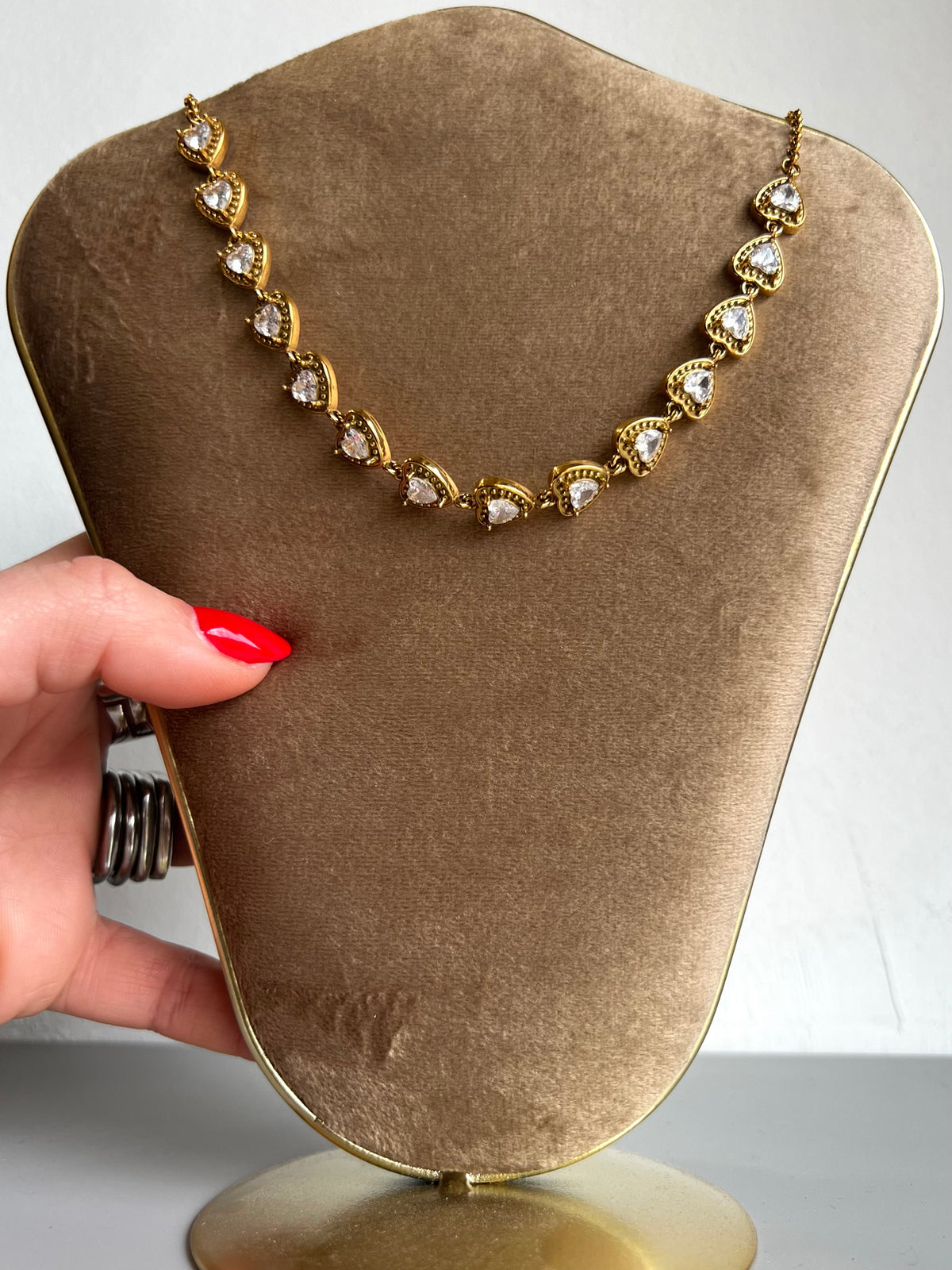 Collana multi cuori Reina dorata