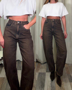 Denim baggy brown vintage wash