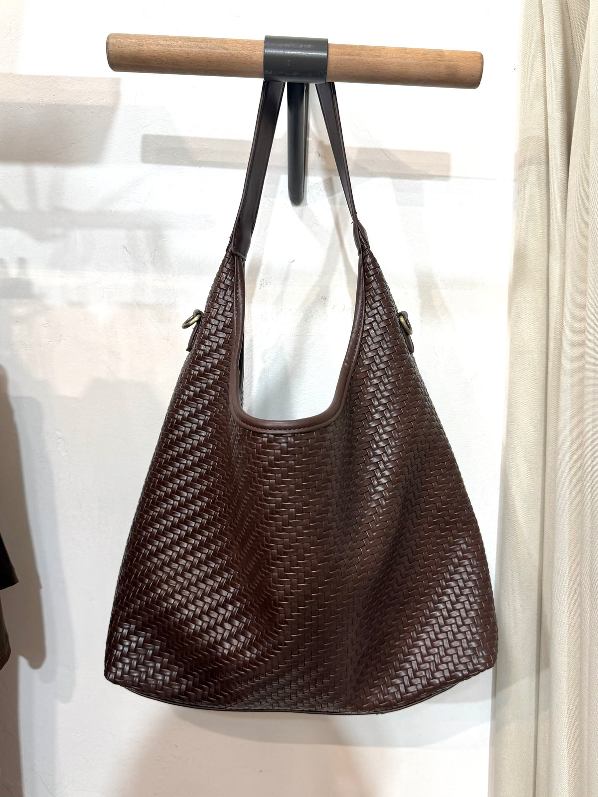 Borsa Monaco intreccio testa di moro 37x27 cm