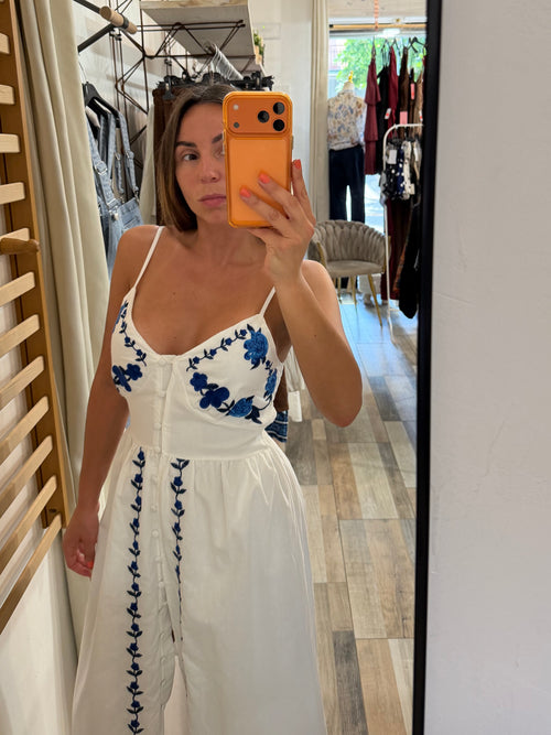 Maxi abito Capri in 100% cotone