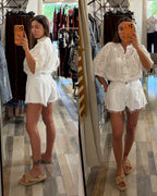 Short Butterfly bianco