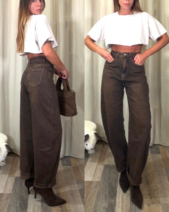 Denim baggy brown vintage wash