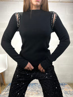 Pull lavorazione perline con aperture