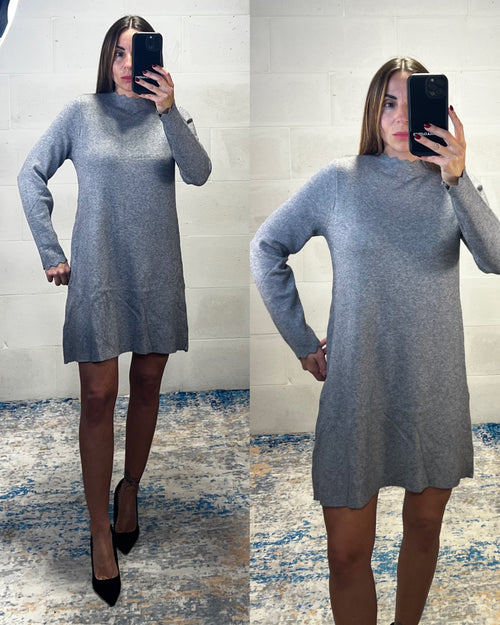 Angel dress simil lana rasata grigio