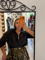 Camicetta in 95% seta nera