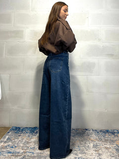 Jeans a portafoglio modello a palazzo