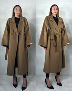 Cappotto over top quality HAND MADE 48% lana cammello