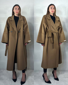 Cappotto over top quality HAND MADE 48% lana cammello