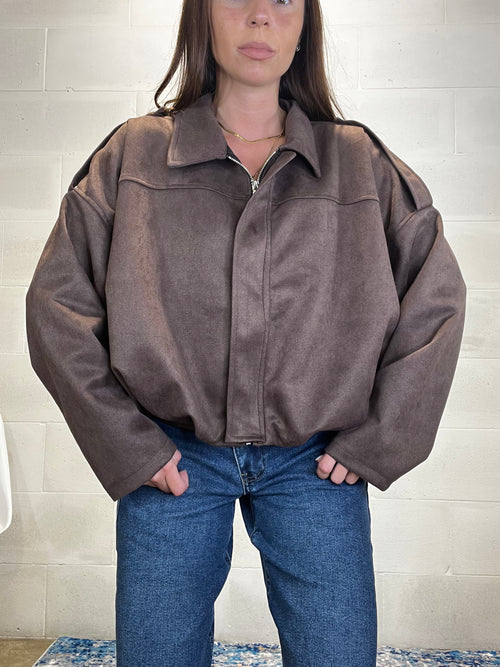 Giacca scamosciata Trend marrone