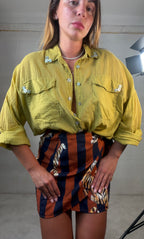Camicia over Safari senape in 100% cotone