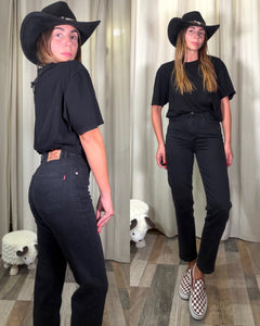 Denim mom fit slim nero 7/8