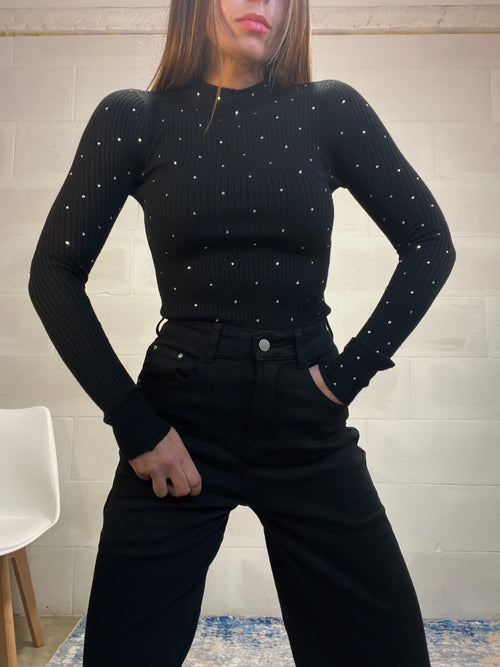 Pull punti luce nero