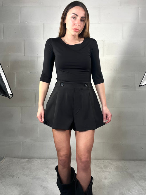 Short con pence nero