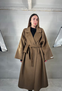 Cappotto over top quality HAND MADE 48% lana cammello