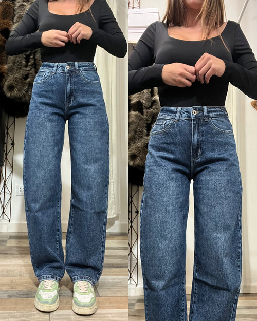 Jeans lavaggio medio modello baggy
