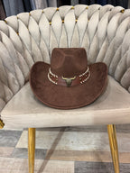 Cappello western marrone