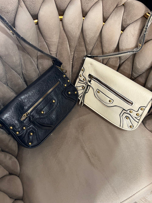 Radio mini bag con tracolla in dotazione bianco sporco (14x23cm)