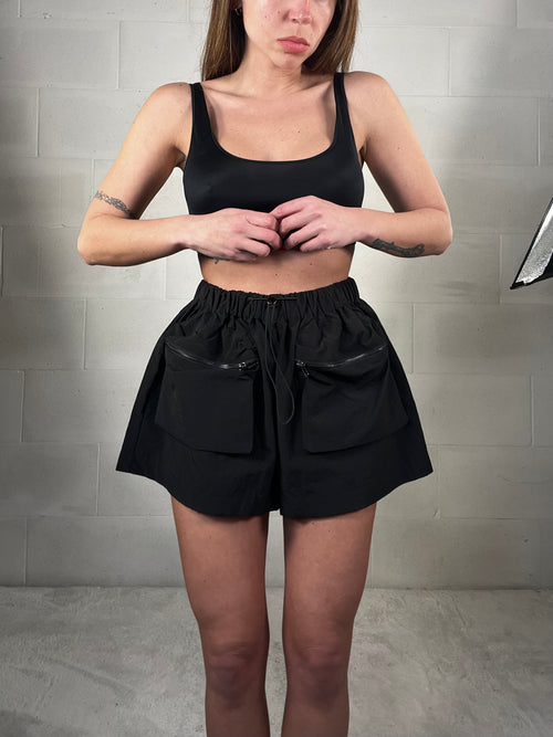 Short con coulisse in vita impermeabile