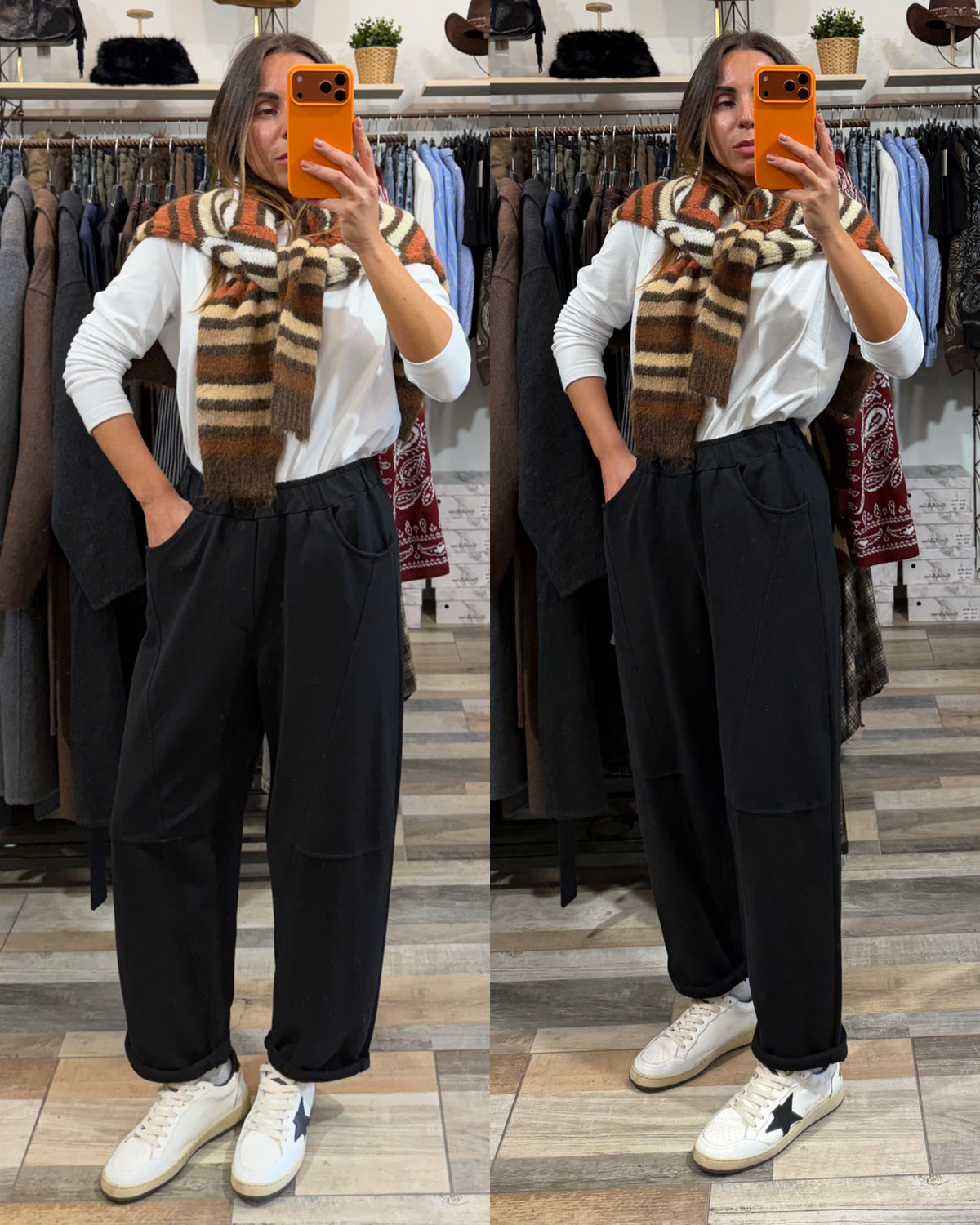 Pantatuta garzato baggy nero