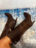 Stivale morsetto marrone