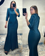 Maxi abito Icona ottanio