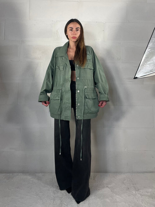 Giacca Sahariana over con coulisse