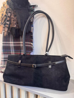 Borsa scamosciata Miu nera