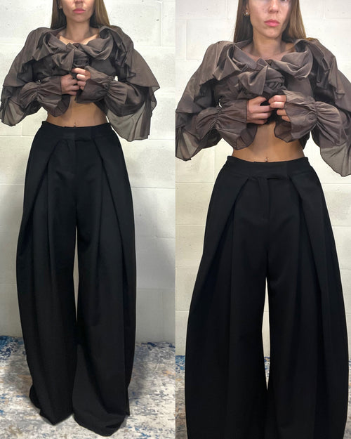 Pantalone maxi pence nero