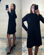 Angel dress simil lana rasata nero