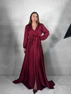 Maxi abito da cerimonia Flaminia bordeaux