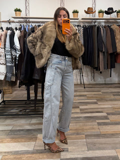 Denim baggy lavaggio extra chiaro