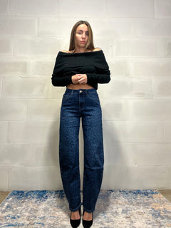 Denim animalier baggy