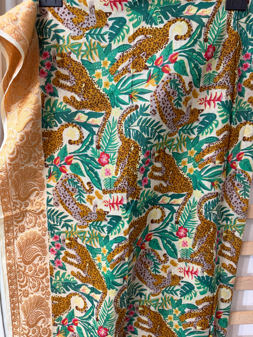 Pareo o maxi foulard in 100% cotone leopardi