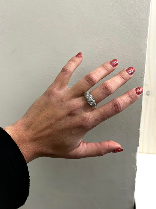 Anello Anastasia con strass argentato