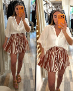 Short L’Avana striato mattone