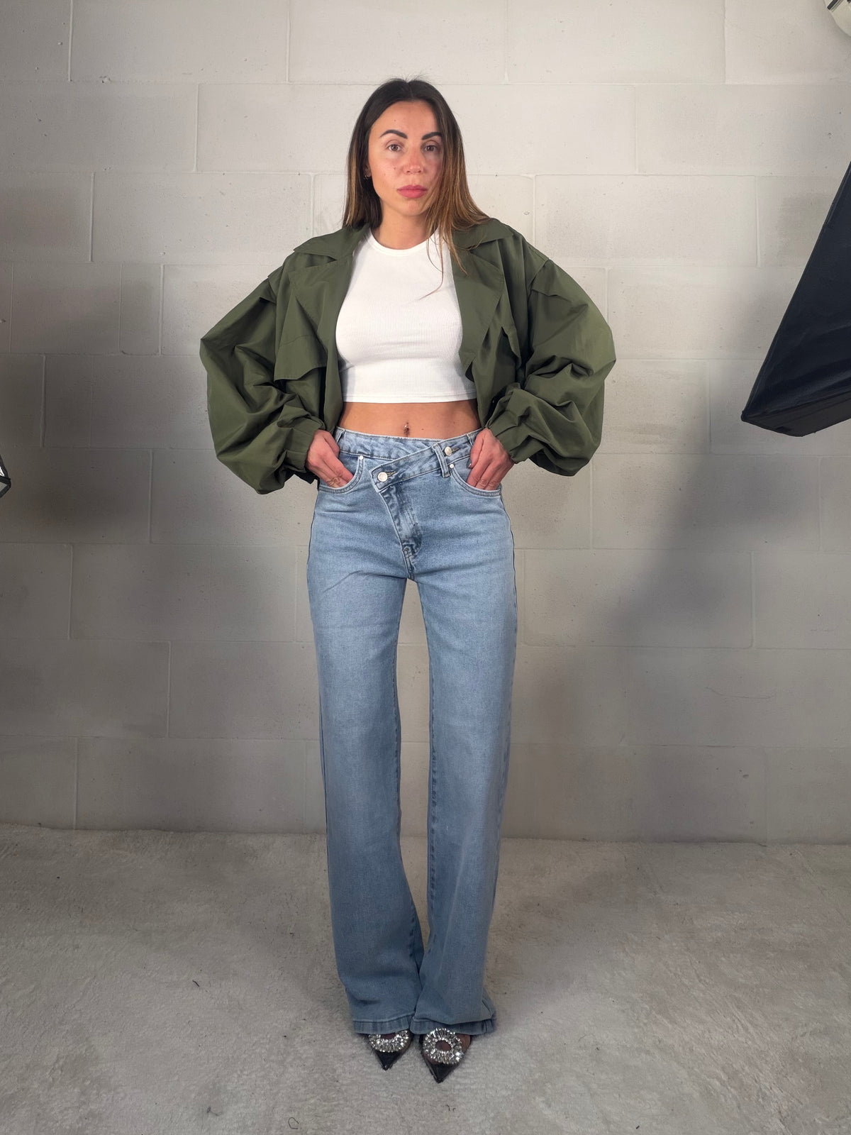 Denim chiusura laterale