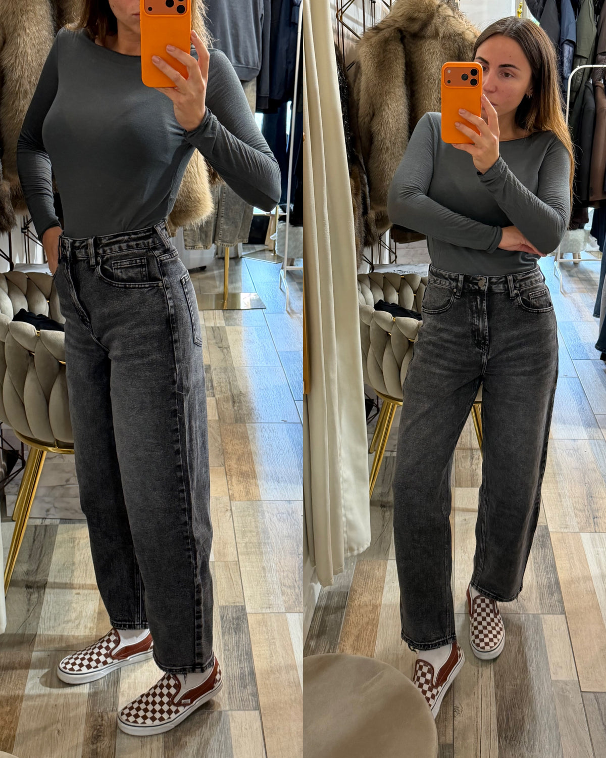 Denim grigio barrel 7/8