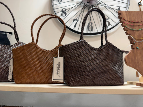 Borsa intrecciata Canarie testa di moro