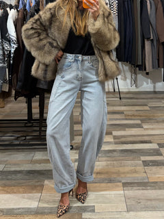 Denim baggy lavaggio extra chiaro