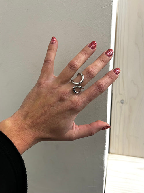 Anello rampicante argentato