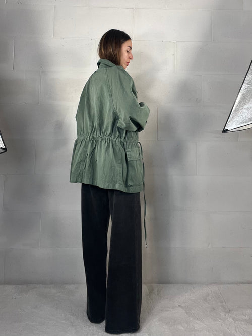 Giacca Sahariana over con coulisse