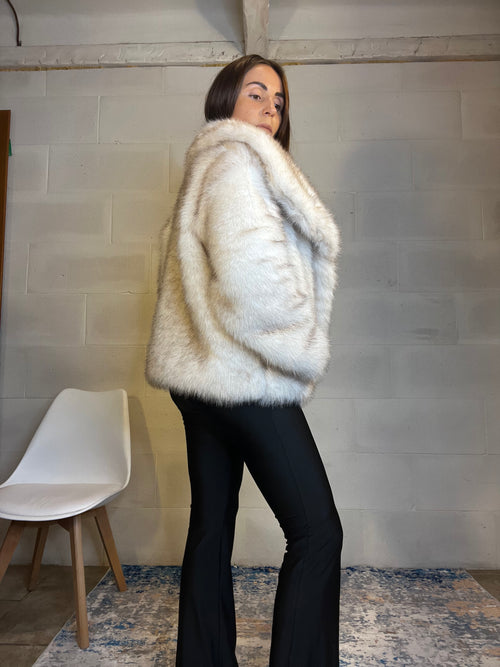 Ecofour bianco striature beige