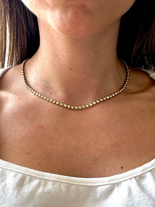 Collana Tennis a base dorata