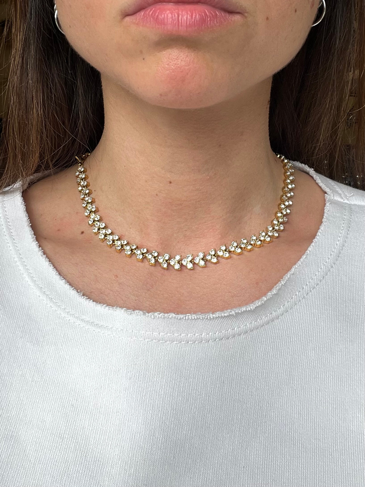 Collana Best Crystal a base dorata