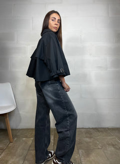 Trench svasato nero