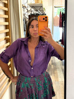 Camicetta in 95% seta viola