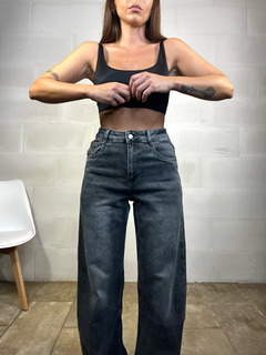 Jeans balloon fit grigio scuro