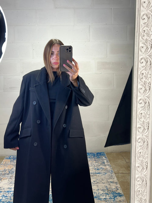 Maxi cappotto over taglio maschile