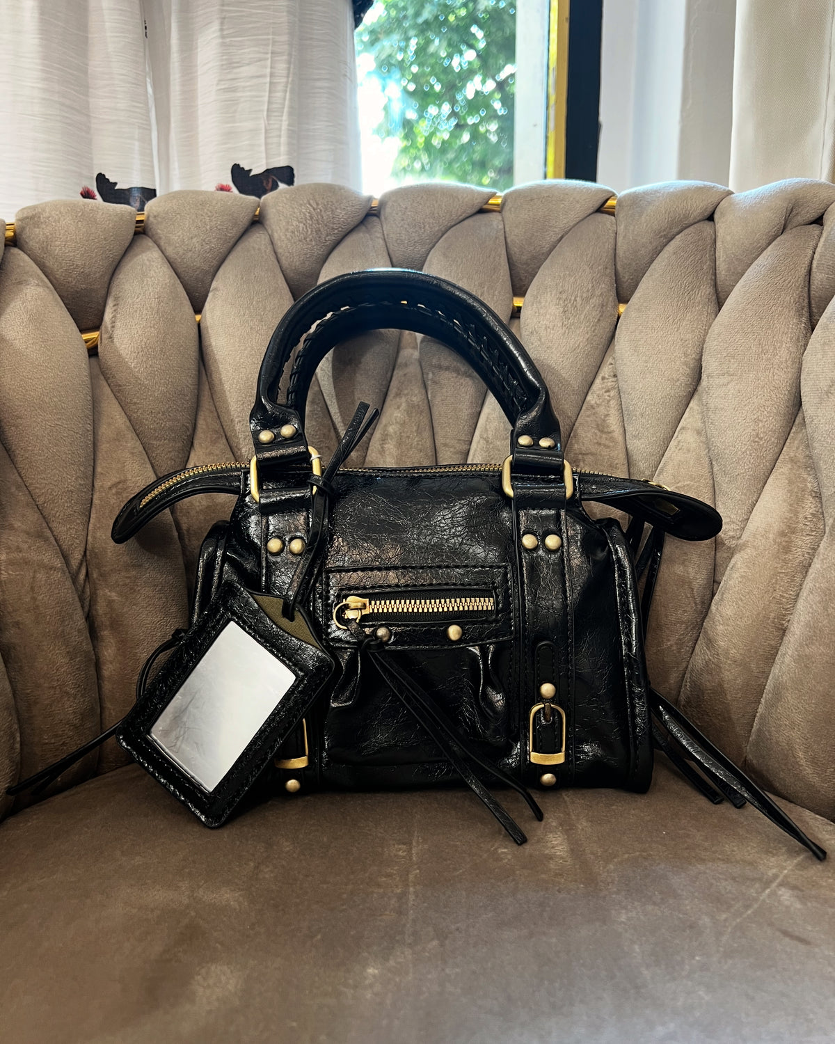Bale mini bag con tracolla nera (15x22cm)