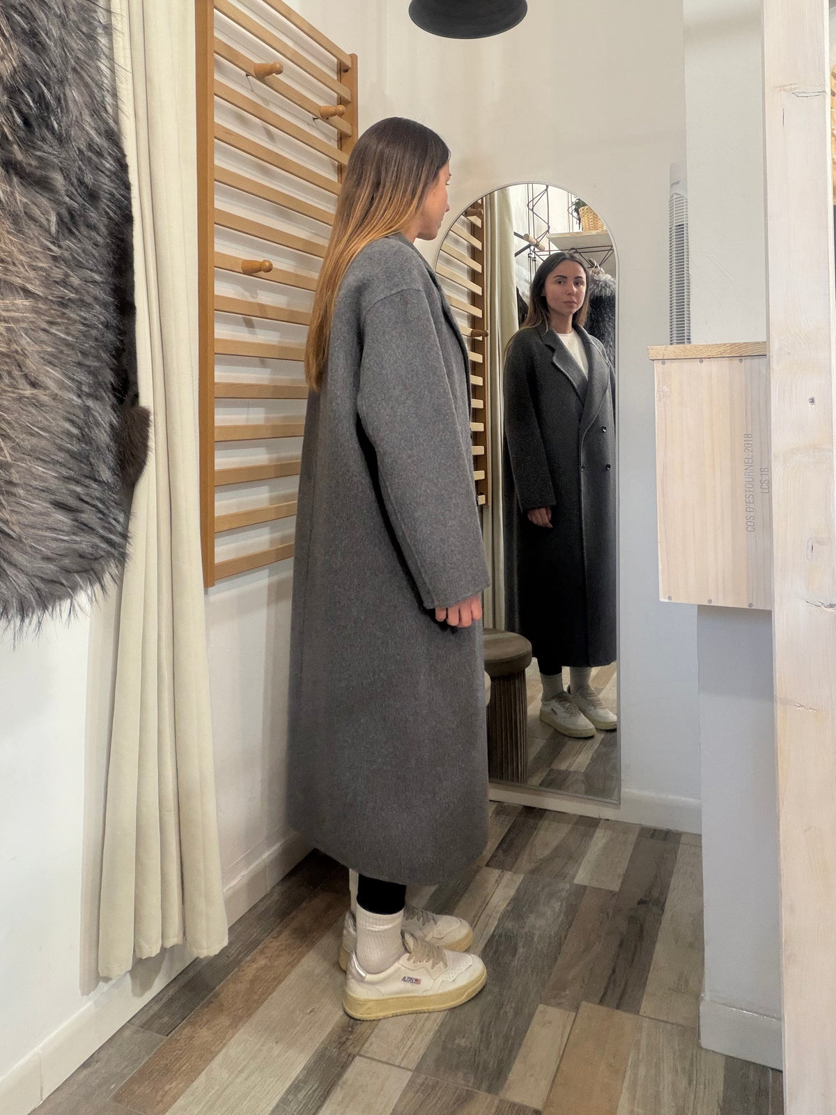 Cappotto in 70% lana grigio